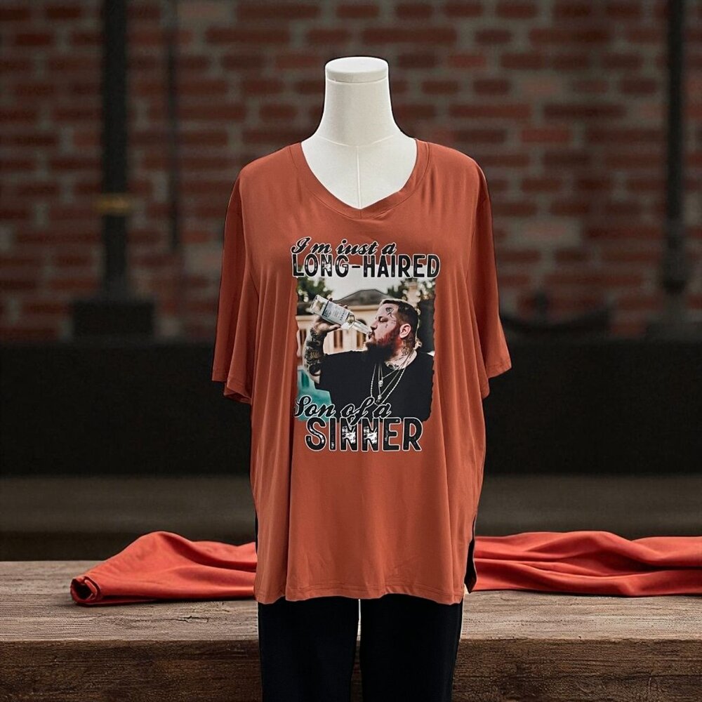 Son Of A Sinner Graphic Tee XL‎ Vintage Streetwear Grunge Oversized T Shirt